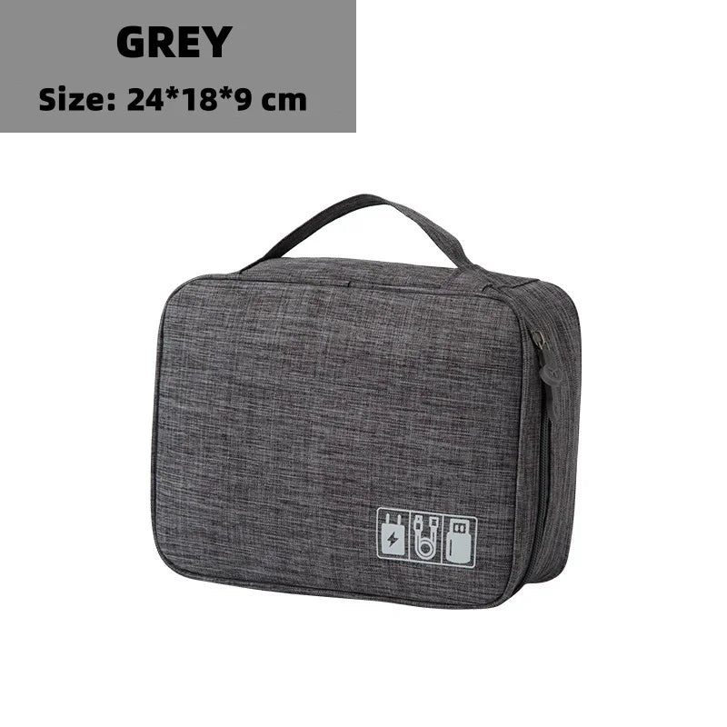 Travel Electronics Storage Bag With High Capacity Cables - Smarsty