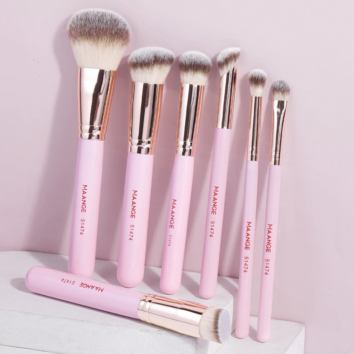 MAANGE 7 Piece Makeup Brush Set for Flawless Application - Smarsty