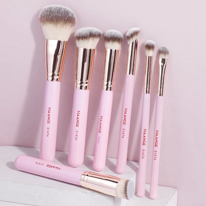 MAANGE 7 Piece Makeup Brush Set for Flawless Application - Smarsty