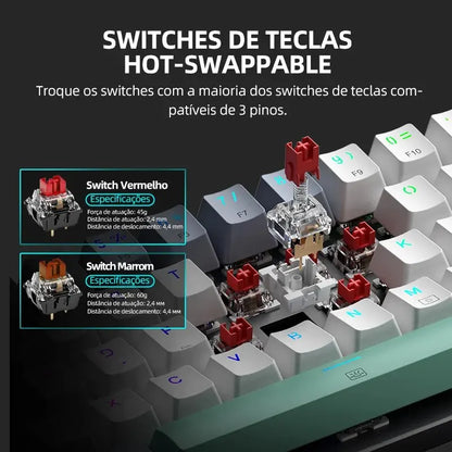 60 Percent Mechanical Keyboard With RGB Colorful Backlight
