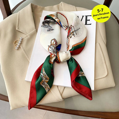 Luxury Silk Square Scarf Soft Satin Neck Hair Tie - Smarsty