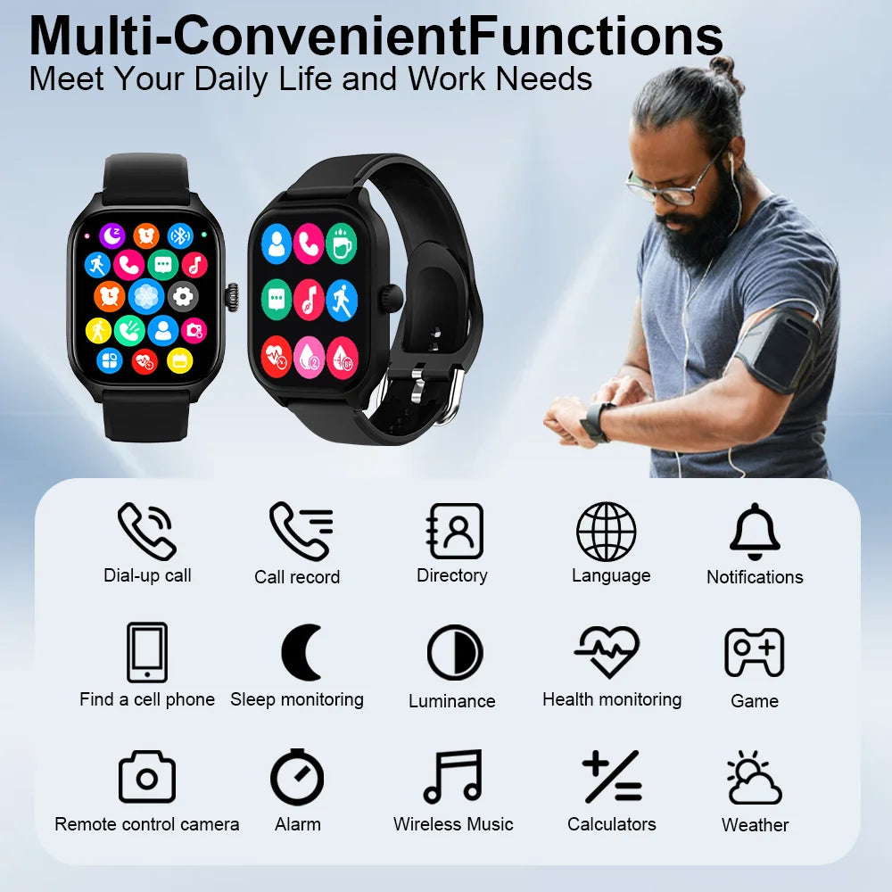 LAXASFIT H9 Smart Watch with Heart Rate Tracking - Smarsty