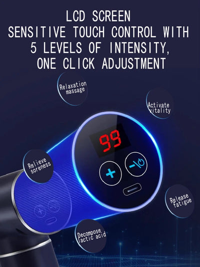 Lenovo Fascia Gun Muscle Relaxation Massager with LED Screen - Smarsty
