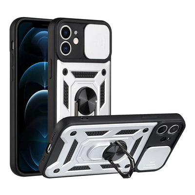 Smarsty Rugged Iphone Armor Case With Camera Lens Protector -