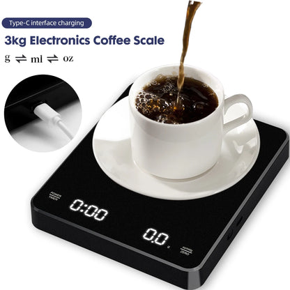 High Precision Digital Coffee Scale with Timer - Smarsty