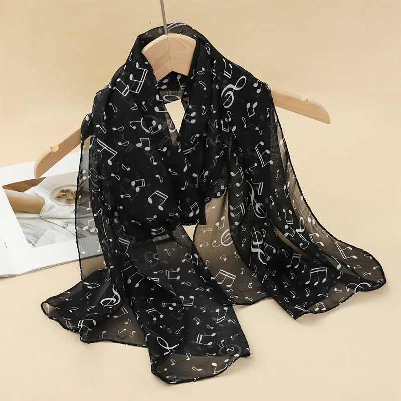 Women Print Chiffon Scarf Lightweight Sunscreen Shawl Wrap - Smarsty