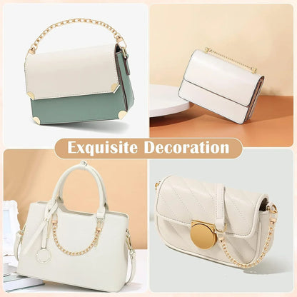 Flat Purse Chain Strap Crossbody Bag Replacement Strap with Metal Buckles for Wallet Purse Bags Replacement Strap