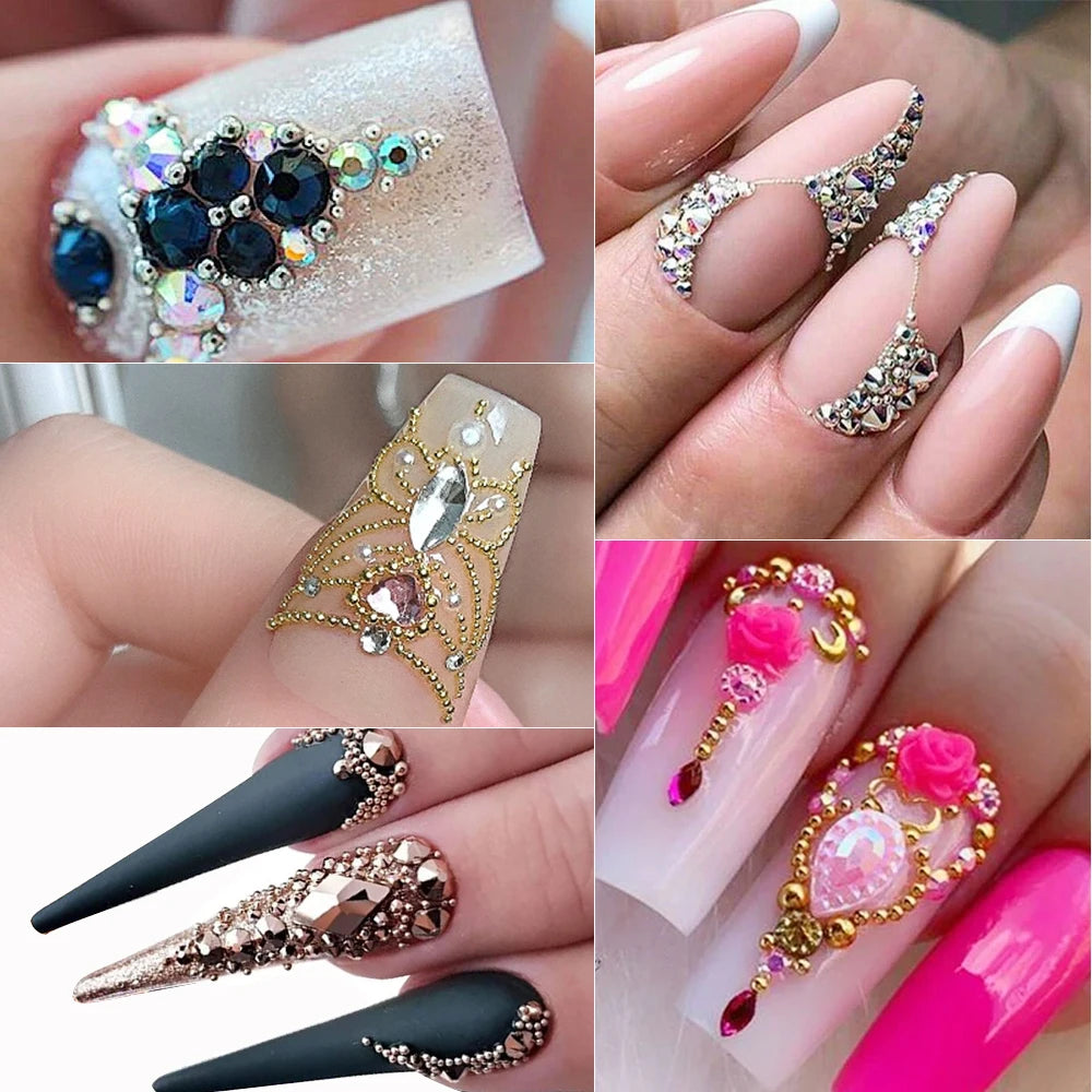 Mini Caviar Beads Nail Art Set with Magnetic Pen - Smarsty
