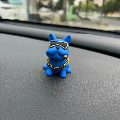 Wear Resistant Bulldog Resin Car Dashboard Ornament - Smarsty