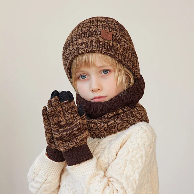 Kids Winter Hat Scarf Gloves Set Warm And Cozy Essentials - Smarsty