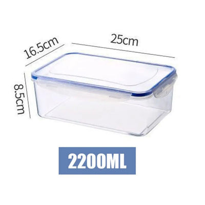1Pc/4Pcs Refrigerator Storage Box Food Containers Plastic Fresh-Keeping Box with Lid Portable Storage Box Kitchen Organization by Smarsty