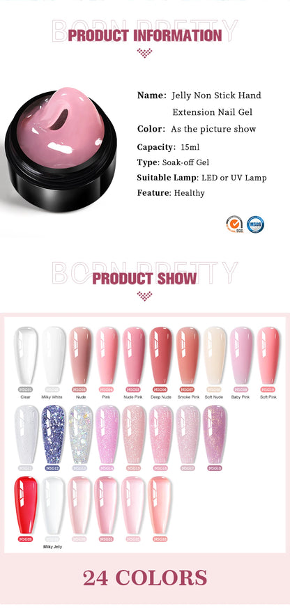 Born Pretty Clear Non Stick Nail Extension Gel - Smarsty