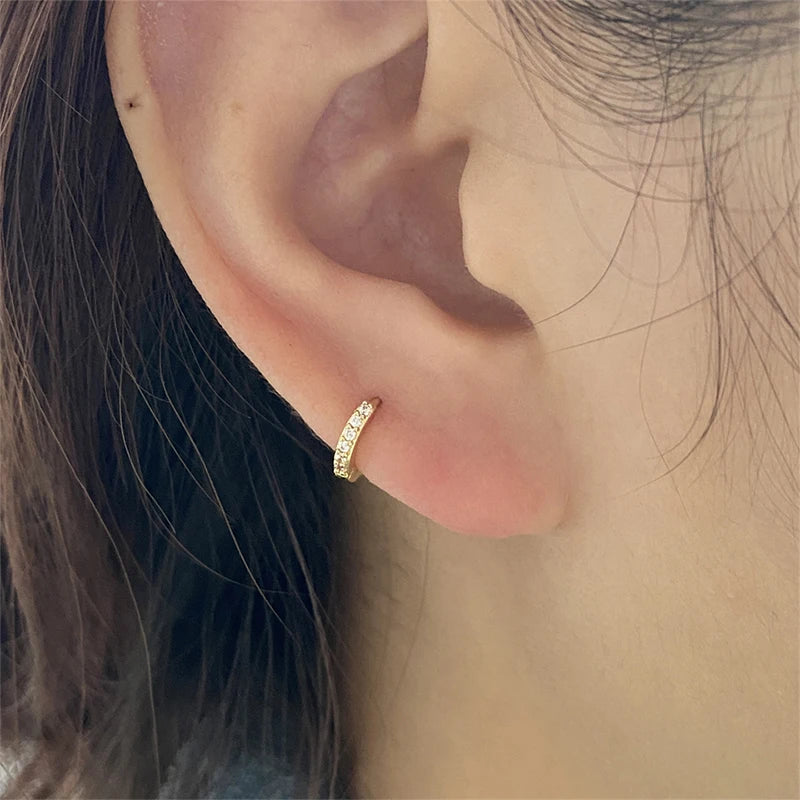ZAKOL Gold CZ Hoop Earrings for Women Stylish Fashion Jewelry - Smarsty