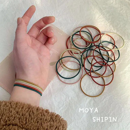 100Pcs Thin Hair Ties Elastic Bands No Crease Holds - Smarsty