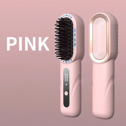 Wireless Hair Straightener Comb with Negative Ions - Smarsty