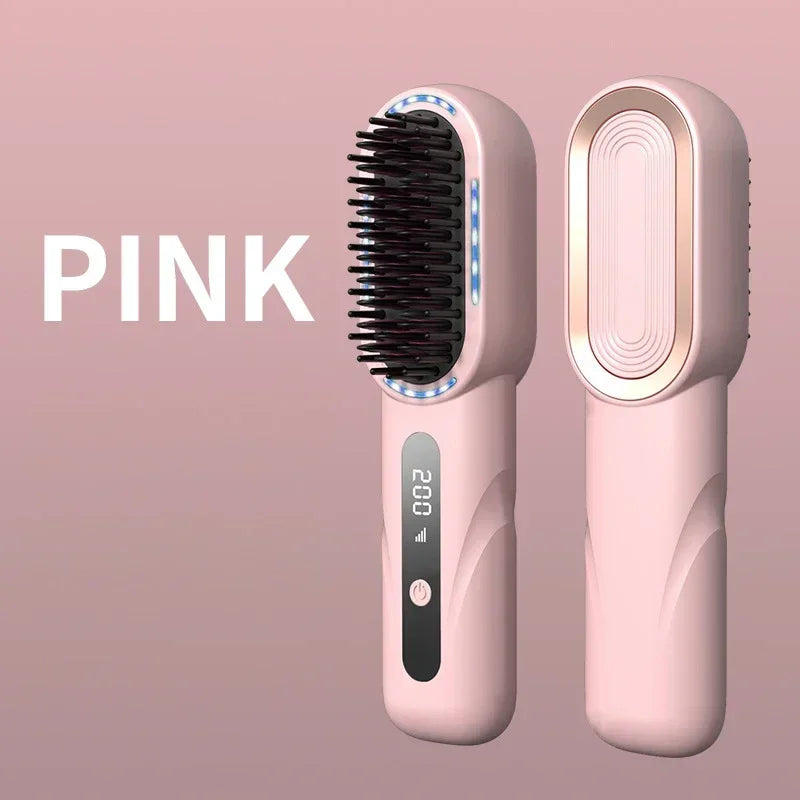 Wireless Hair Straightener Comb with Negative Ions - Smarsty