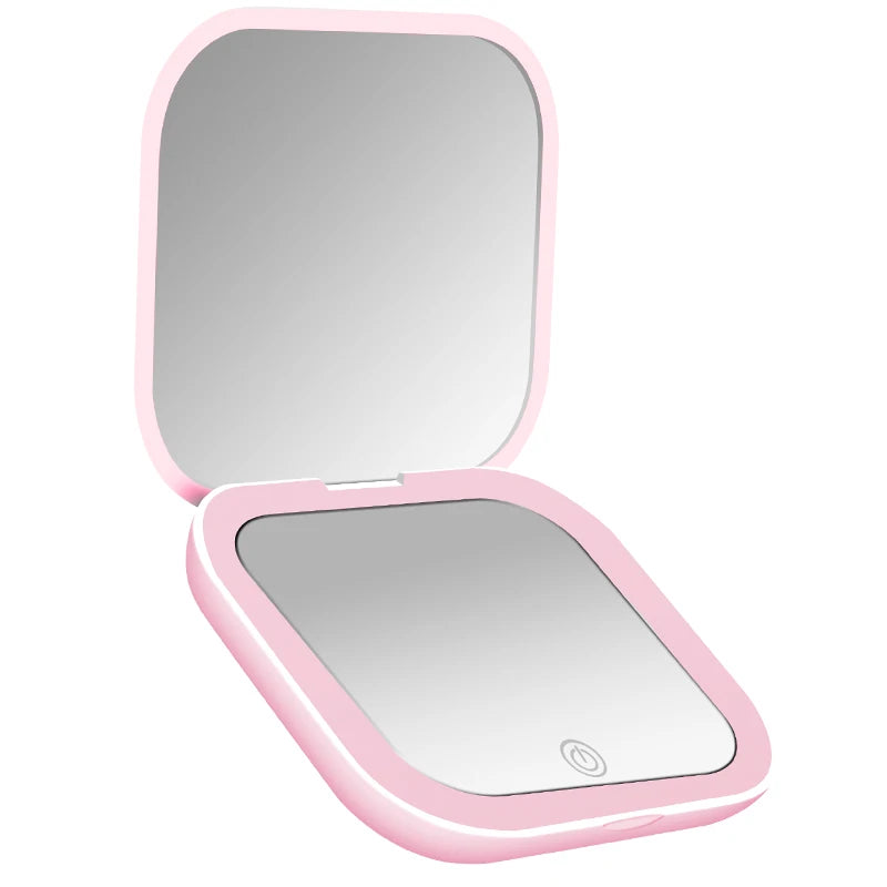 Compact Mini Makeup Mirror with Lights and Magnification - Smarsty