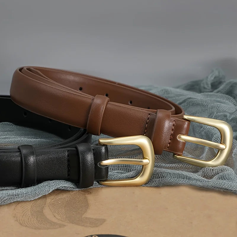 Ladies PU Leather Casual Black Belt for Daily Wear - Smarsty