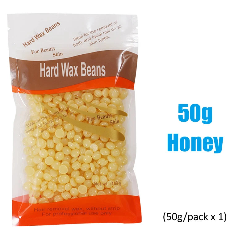 500g/200g/50g Hard Wax Beans for Hair Removal Body European Brazilian Pearl for Wax Warmer Waxing Beans for Wax Heater Machine - Smarsty