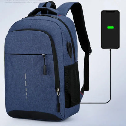 Mens BackPack LargeCapacity Simple Fashion Travel Female Student ComputerBag - Smarsty