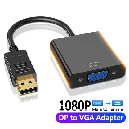DisplayPort to VGA Adapter 1080P Male to Female Converter - Smarsty