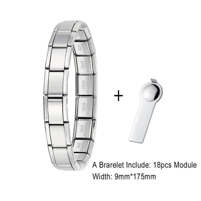 Stainless Steel Bracelet for Men and Women Gold Black - Smarsty