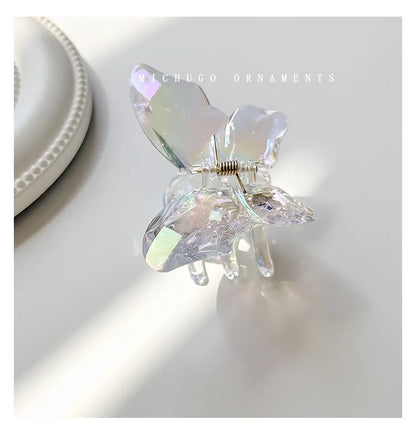 Cute Transparent Butterfly Hair Claw Clips Non Slip - Smarsty