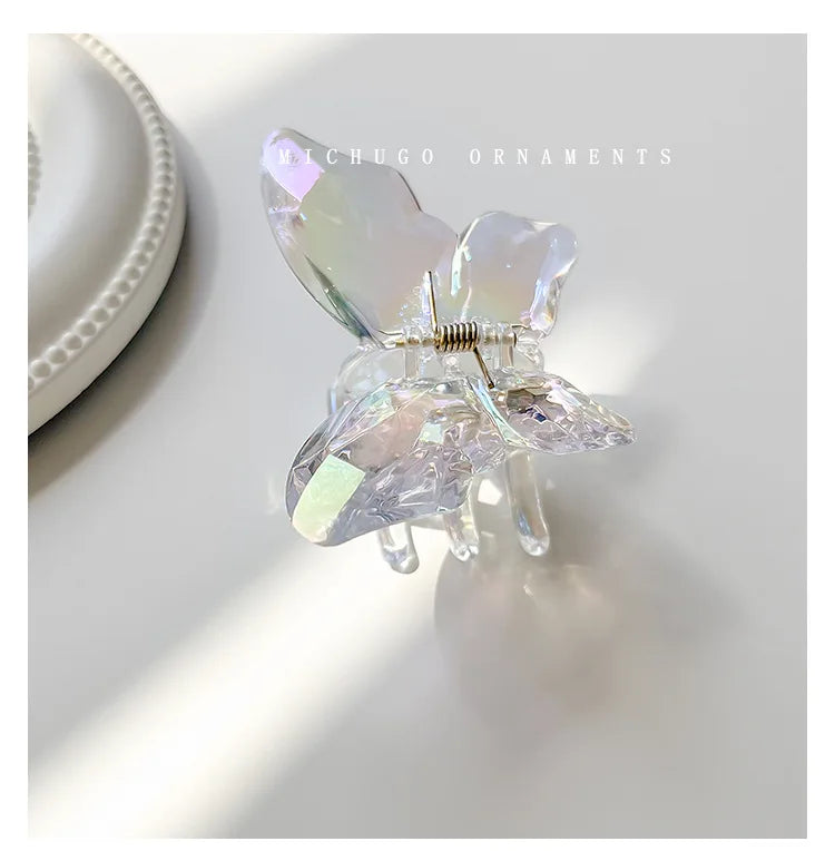 Cute Transparent Butterfly Hair Claw Clips Non Slip - Smarsty