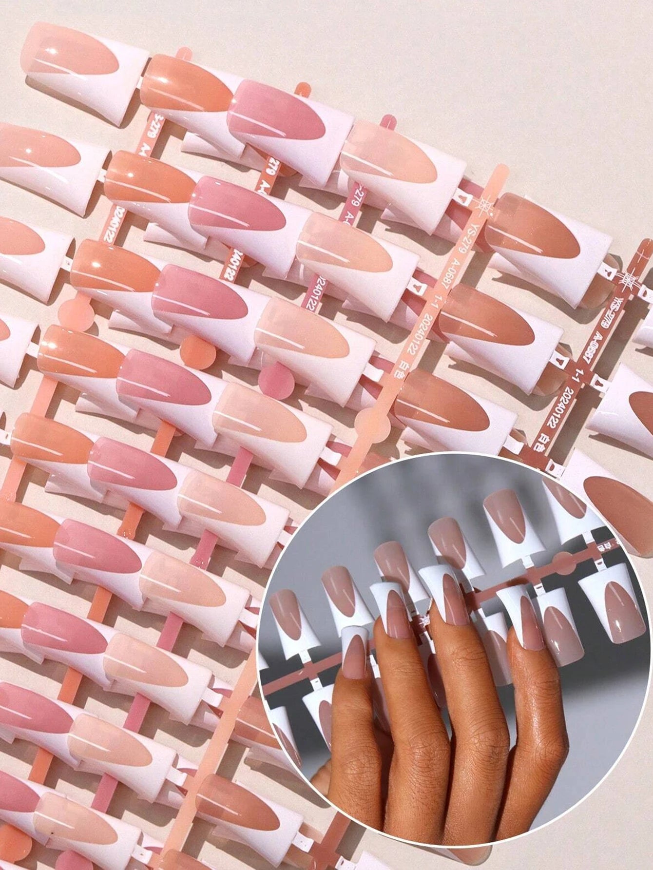 Medium Pink Candy Color Press On Nails Set - Smarsty