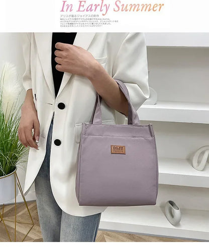 Large Capacity Insulated Lunch Bag With Sturdy Top Handle - Smarsty