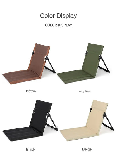 TARKA Camping Single Lazy Chair Park Backrest Relaxing Chairs Lightweight Folding Chairs Outdoor Foldable Beach Picnic Chairs by Smarsty