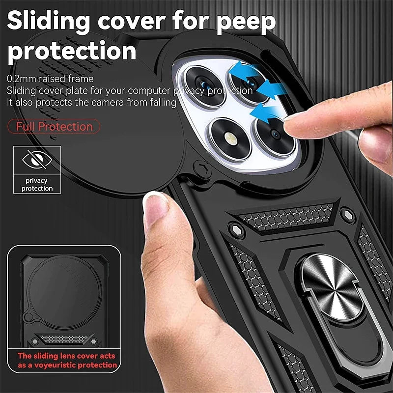 Shockproof Phone Case With Magnetic Ring Stand Camera Cover - Smarsty