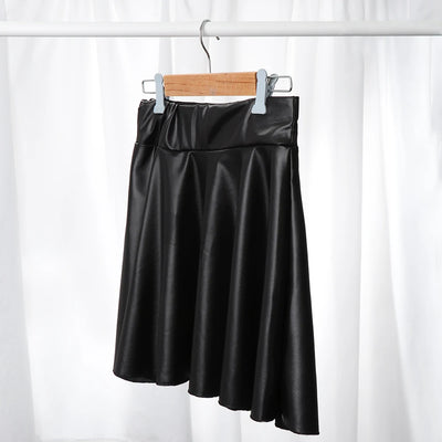 High Waist Elastic Mini Short Skirt Women Faux Leather Skirts - Smarsty