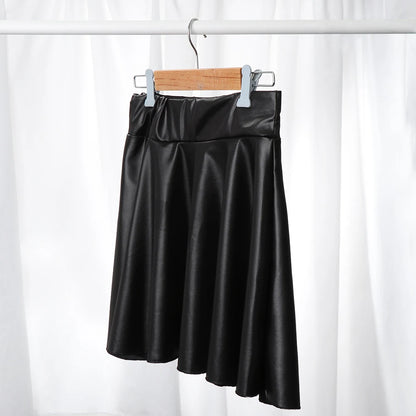 High Waist Elastic Mini Short Skirt Women Faux Leather Skirts - Smarsty