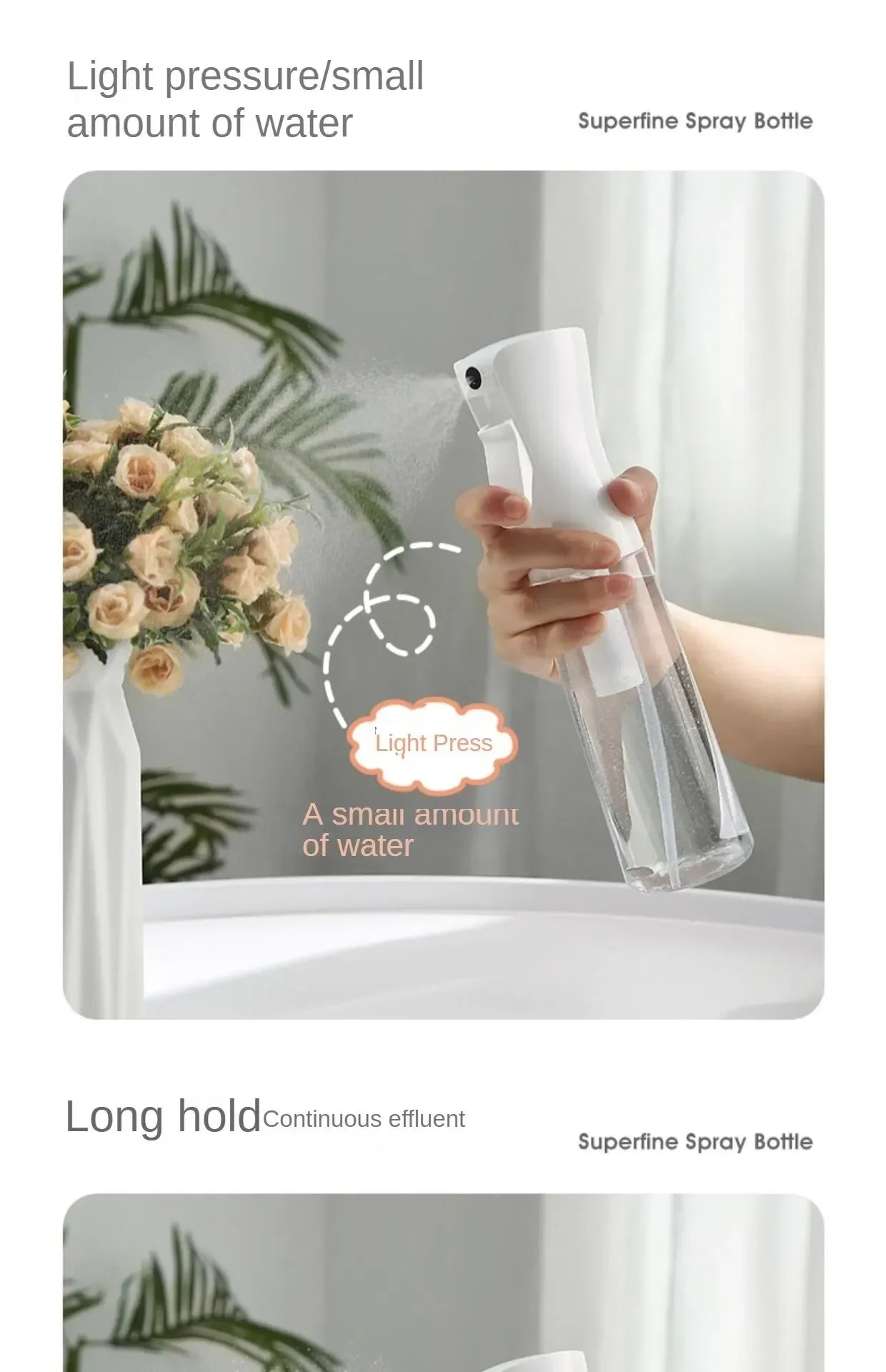 Refillable Continuous Mist Hair Spray Bottle - Smarsty