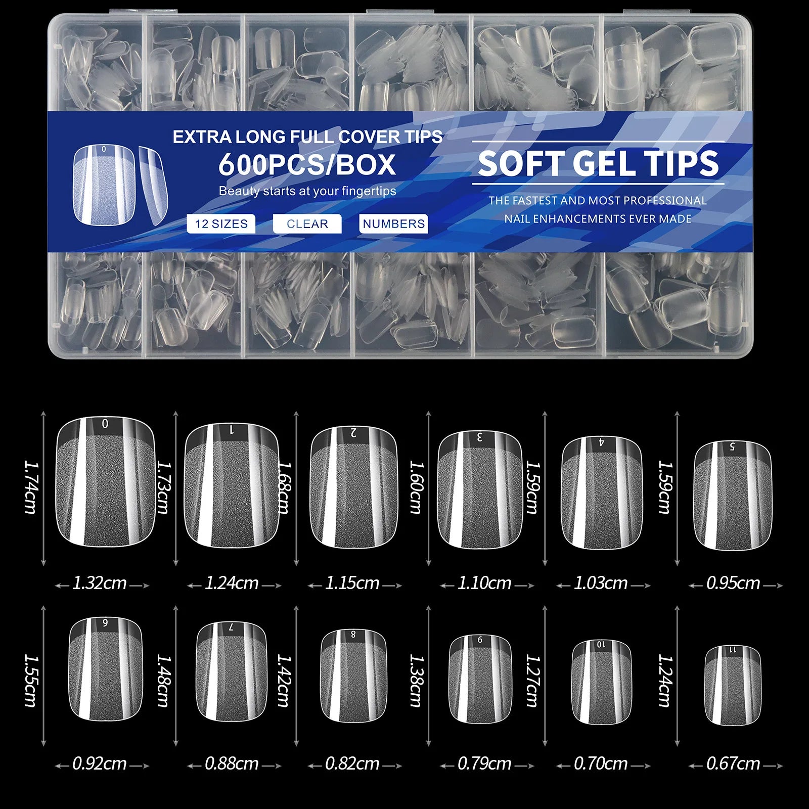 600Pcs Full Cover Press On Nail Tips for Stunning Extensions - Smarsty