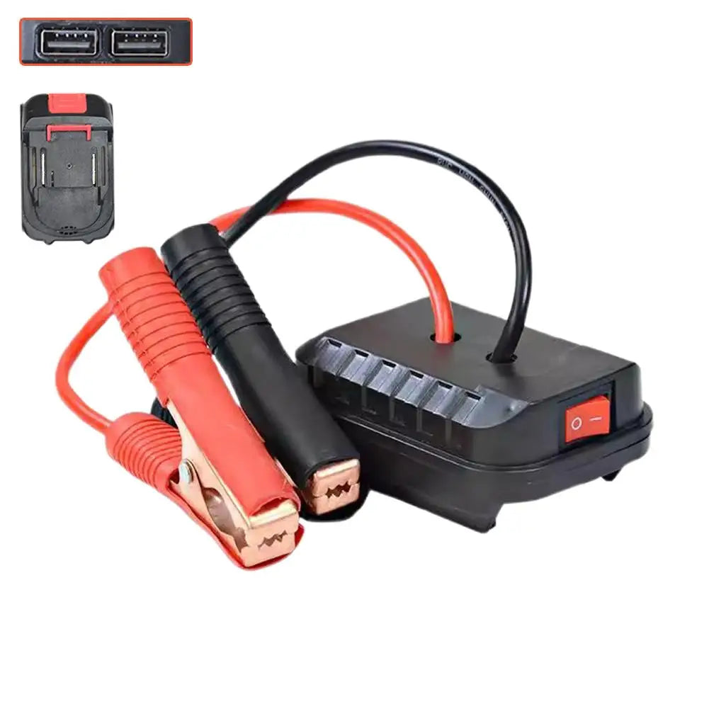 Car Lithium Battery Converter Charger Clip Auto Igniter Jump Starter For Makita Booster Cable Adapter Emergency Power DIY Tools - Smarsty