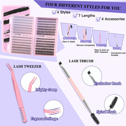 DIY False Eyelashes with Application Tools for All Styles - Smarsty