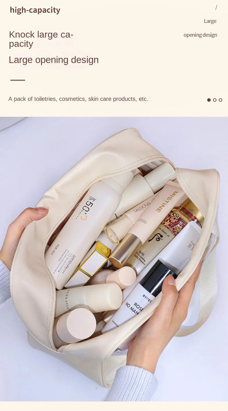 Portable Travel cosmetic bag Women Transparent Makeup Bag Large-Capacity Bath Wash Bags Multifunction Waterproof Storage Case - Smarsty