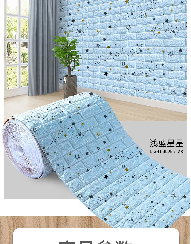 3D Foam Brick Wall Panels Self Adhesive Waterproof Decor - Smarsty