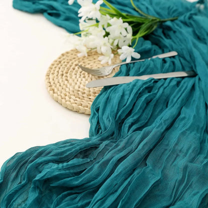 Pink Cheesecloth Table Runner for Romantic Weddings - Smarsty