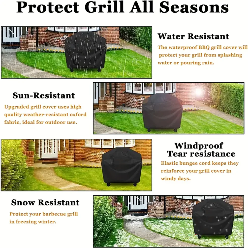 Heavy Duty Waterproof BBQ Grill Cover for Outdoor Protection - Smarsty