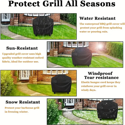 Heavy Duty Waterproof BBQ Grill Cover for Outdoor Protection - Smarsty