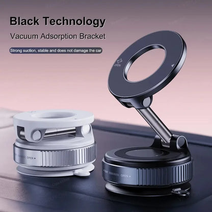 Magnetic Car Phone Holder 360 Rotation Vacuum Suction - Smarsty