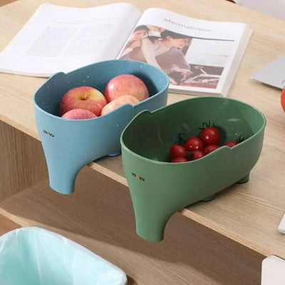 Sink Strainer Elephant Sculpt Leftover Drain Basket Fruit and Vegetable Washing Basket Hanging Drainer Rack Kitchen Accessories by Smarsty