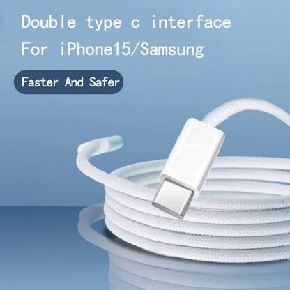 USB C to Type C Fast Charging Cable 60W Braided - Smarsty