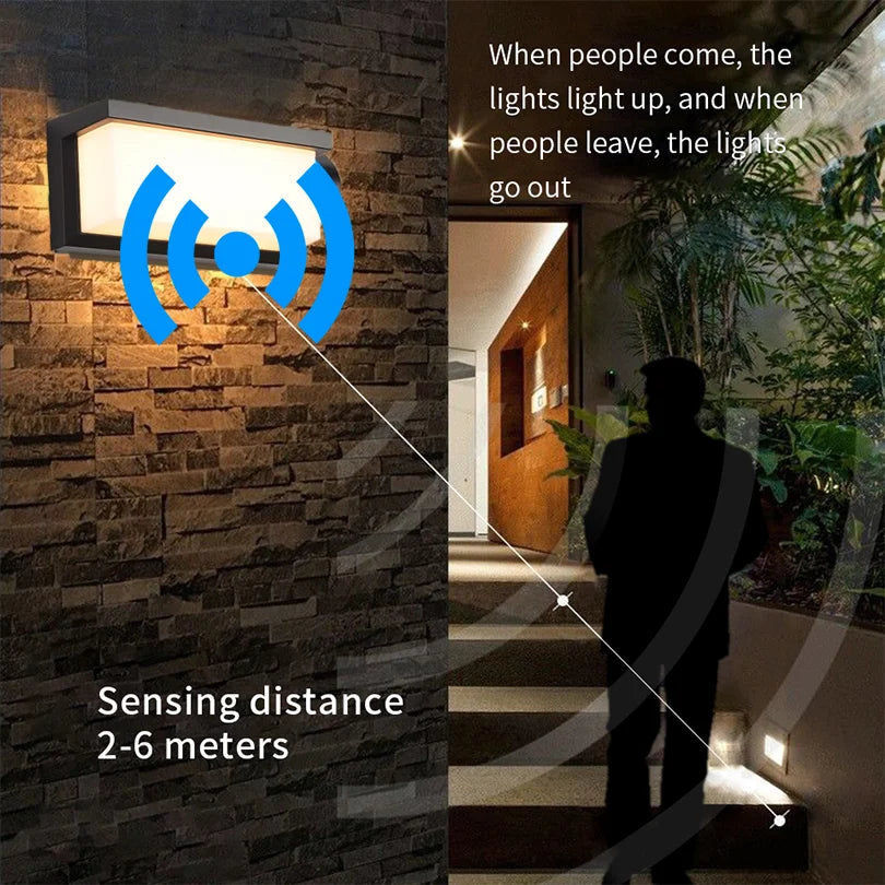 Waterproof LED Outdoor Wall Light with Motion Sensor - Smarsty