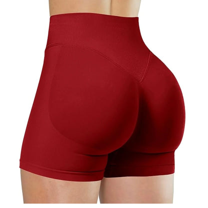 Summer High Waisted Yoga Shorts Fashionable and Sexy Running Fitness Pants Solid Color Yoga Leggings Customizable labels - Smarsty