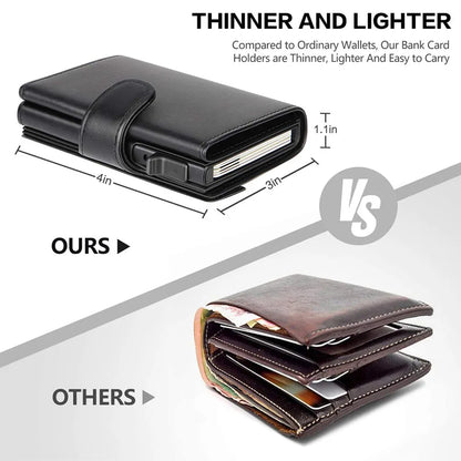 Rfid Microfiber Leather Men Wallets Fashion Card Holder Trifold Wallet Money Bags Smart Slim Thin Coin Pocket Wallet Purse - Smarsty
