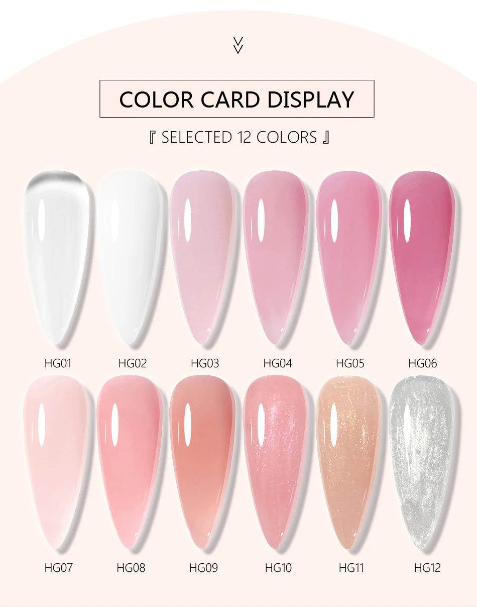 Milky White Hard Gel For Nail Extension 30ML - Smarsty
